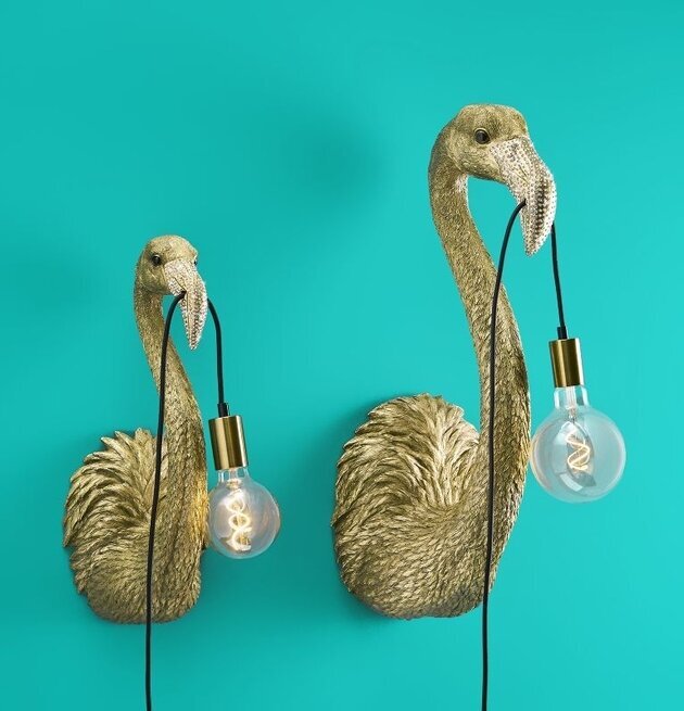 Vägglampa Flamingo Tiffany Guld från Werner Voss i guld