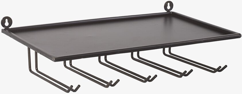 Hylla Med Vinglashållare från I AM Interior i svart metall