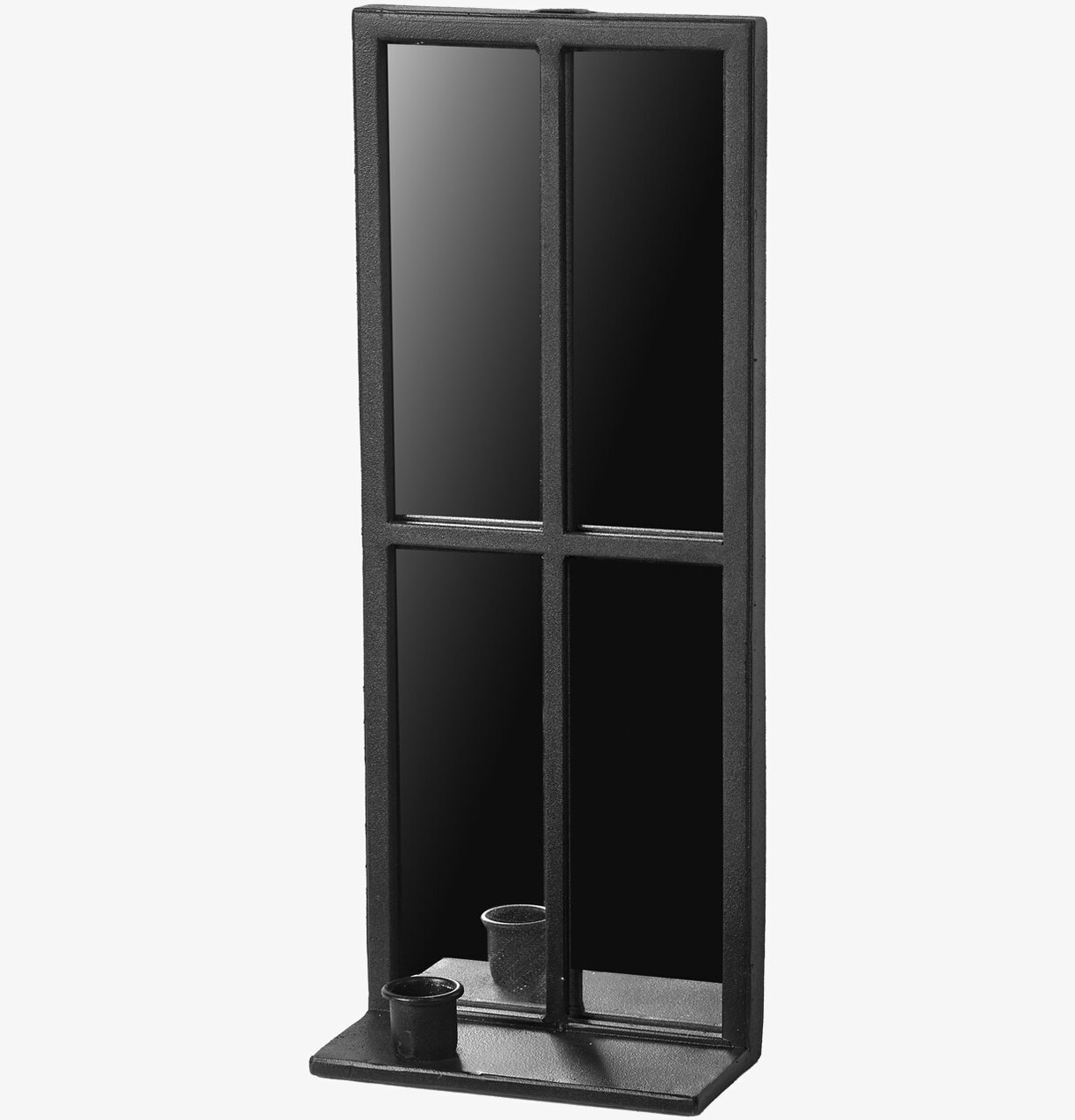 Fönsterspegel Svart från I AM Interior med hylla