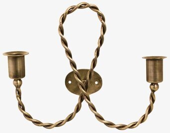 Väggljusstake Estelle Antik Mässing från Strömshaga