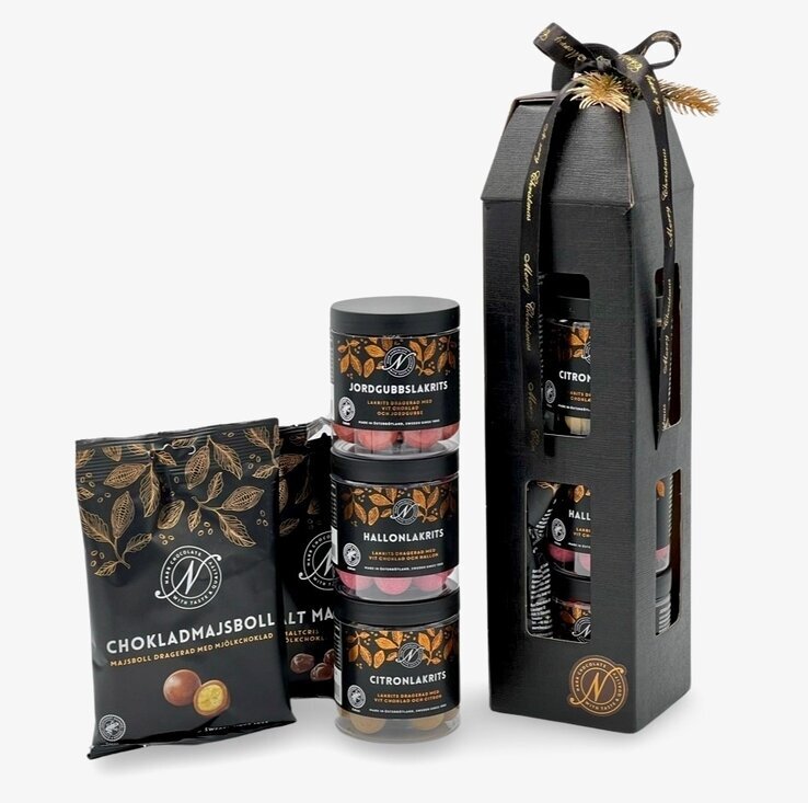 Höghuset från Narr Chocolate, lyxig förpackning med godsaker