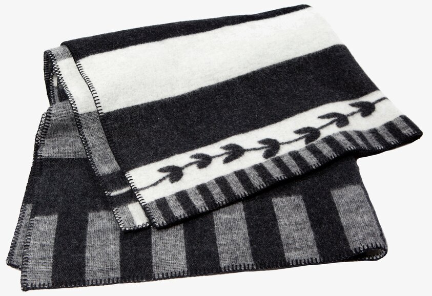 Pläd Slinga Svart/Grå från Ernst, elegant och mångsidig