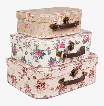 Vintage Rose Suitcase från Sass & Belle i tre storlekar