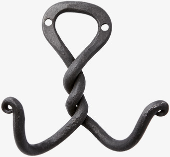 Krok Loke Svart från Affari med tvinnad design i svart järn