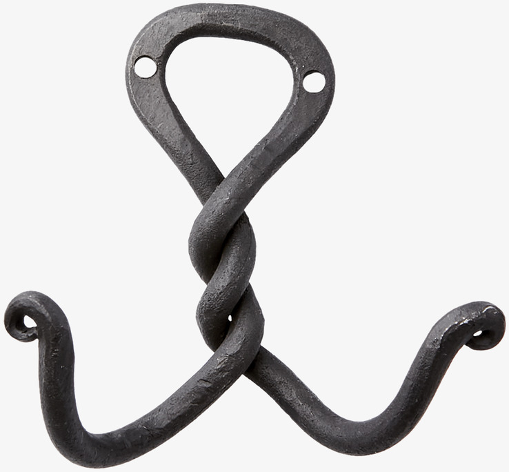 Krok Loke Svart från Affari med tvinnad design i svart järn