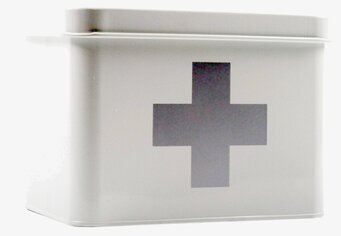 Medicinlåda S Apotek Vit från Interstil med grått kors