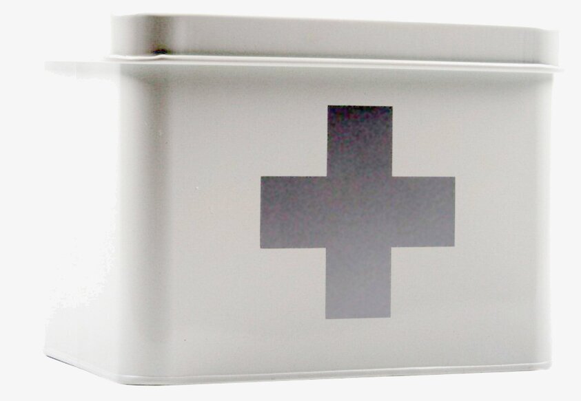 Medicinlåda S Apotek Vit från Interstil med grått kors