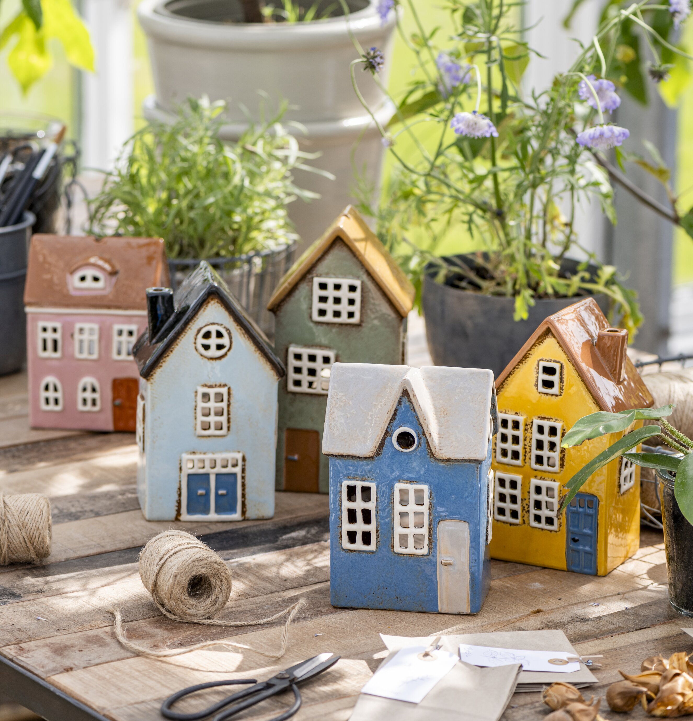 Ljuslykta Nyhavn Blå från IB Laursen i rustik miljö