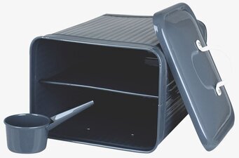 Bild av elegant och funktionell blå förvaringsburk