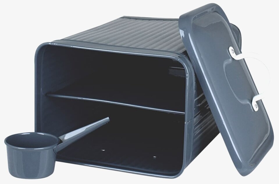 Bild av elegant och funktionell blå förvaringsburk