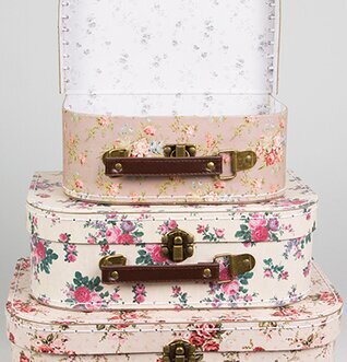 Vintage Rose Suitcase från Sass & Belle i tre storlekar