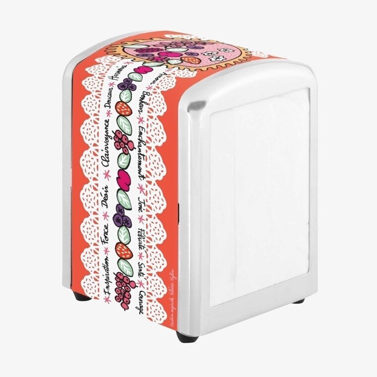 Servetter 250 st från Derriére la porte, färgglad dispenser