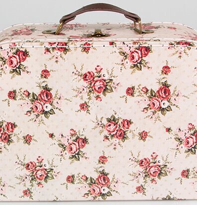 Vintage Rose Suitcase från Sass & Belle med blommönster