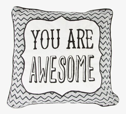 Kudde - You Are Awesome från Sass & Belle med positivt budskap