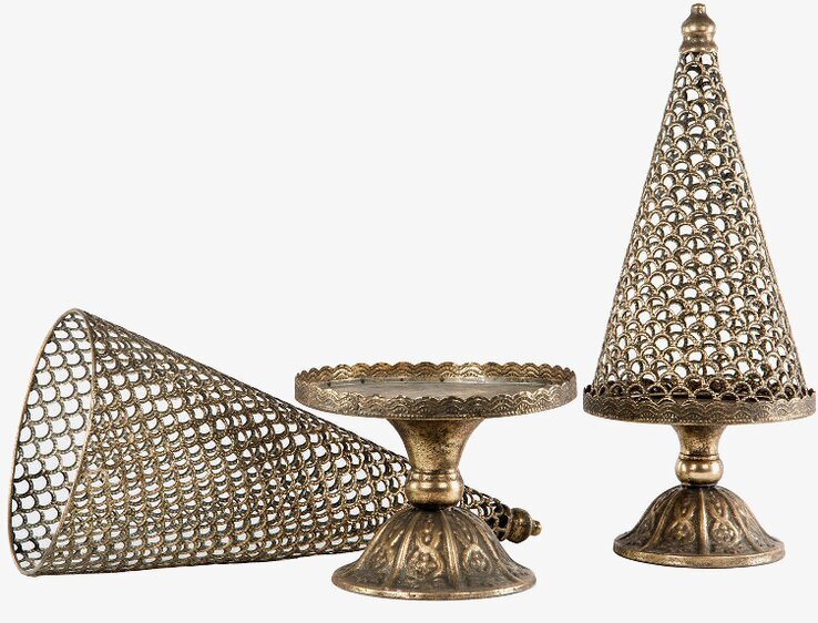 Granfat Set/2 Antik Guldbrun från A Lot Decoration på bord