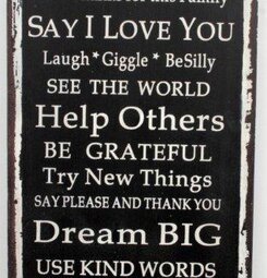 Tavla Be Happy från Interstil med inspirerande citat