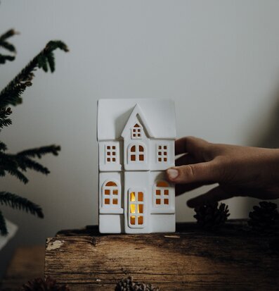 Foto av en stämningsfull och hemtrevlig inredning