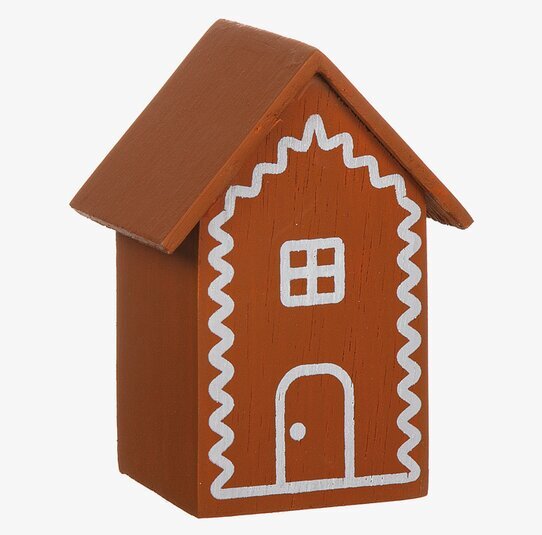 Pepparkakshus från Different Design med vita detaljer