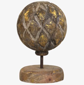 Dekor På Fot Natur/Guld H16cm från Chic Antique inredning