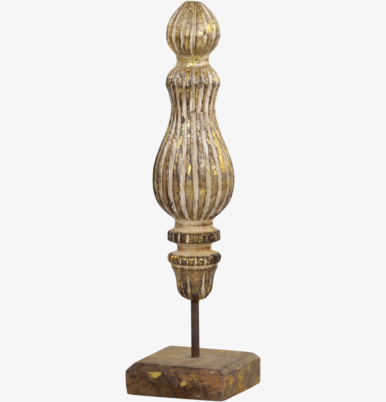 Dekor På Fot Natur/Guld H28cm från Chic Antique, elegant design