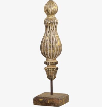 Dekor På Fot Natur/Guld H28cm från Chic Antique, elegant design