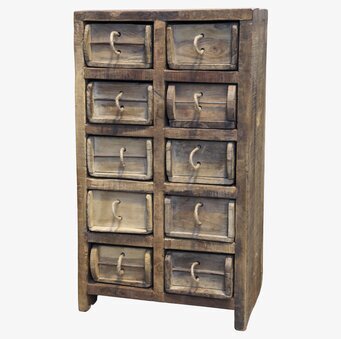 Byrå Grimaud 10 Murstensformar från Chic Antique i trä