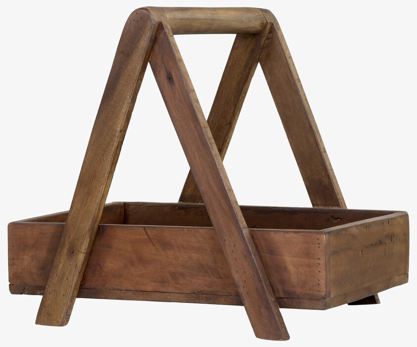 Grimaud Träkorg Med Handtag från Chic Antique på neutral bakgrund