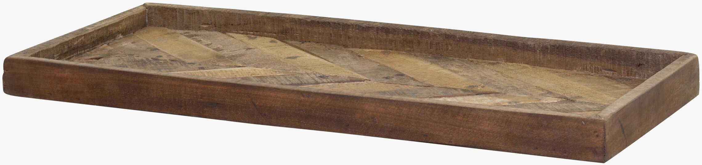 Träfat Grimaud Natur från Chic Antique med fiskbensmönster