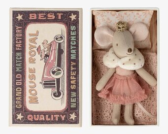 Princess Mouse Little Sister - Maileg i en tändsticksask