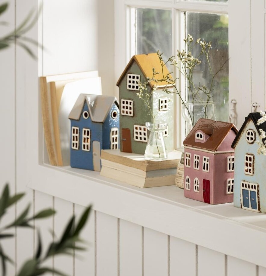 Ljuslykta Nyhavn Grön från IB Laursen på fönsterbräda