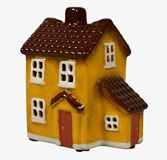 Bild av ljuslykta formad som ett charmigt hus