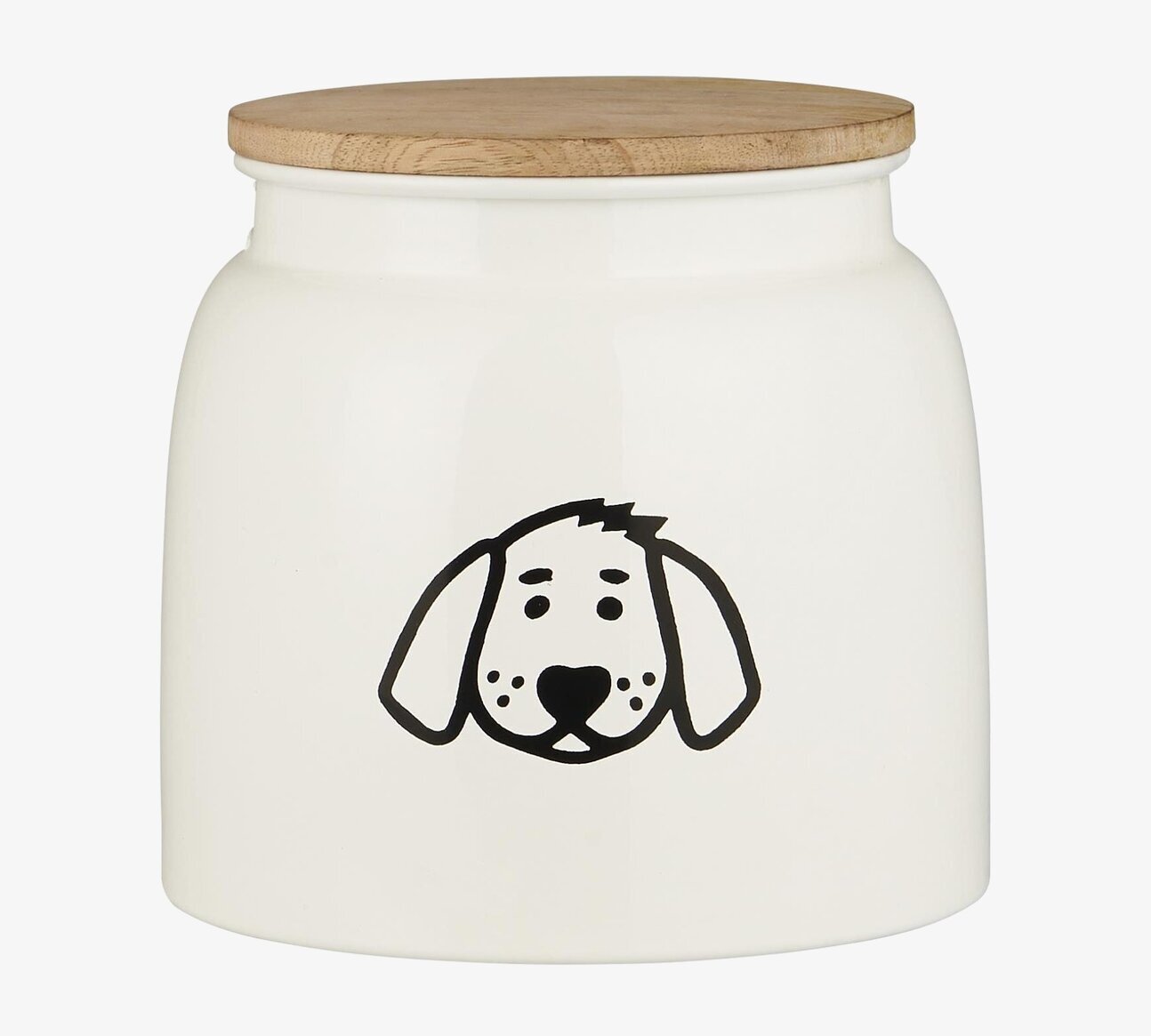 Förvaringsburk Hundmat Vit från IB Laursen med trälock