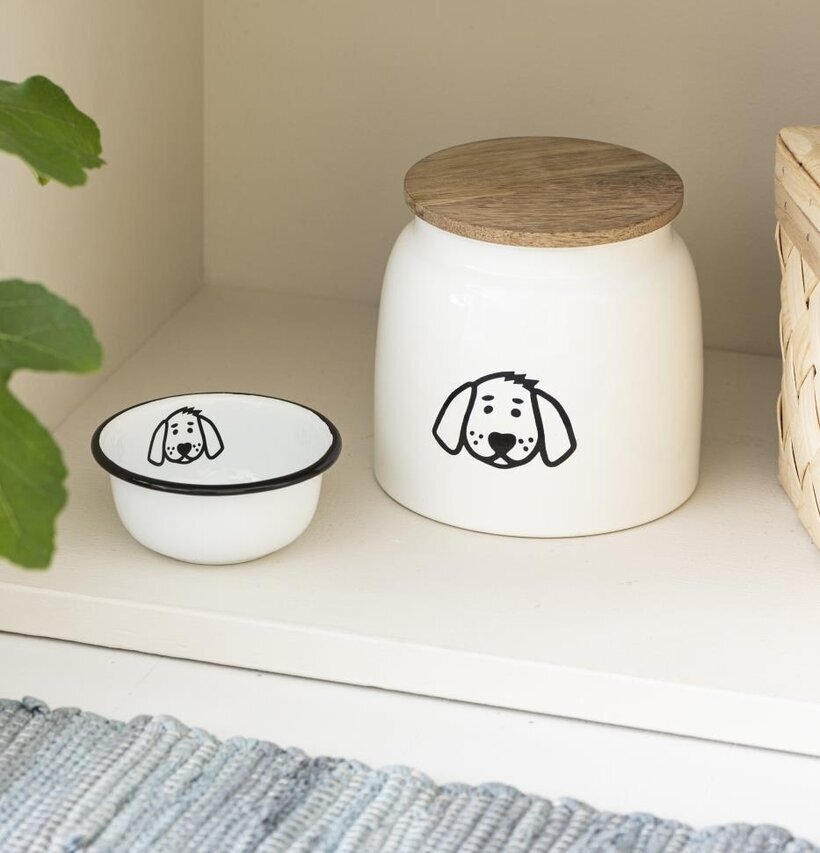 Förvaringsburk Hundmat Vit från IB Laursen på vit hylla