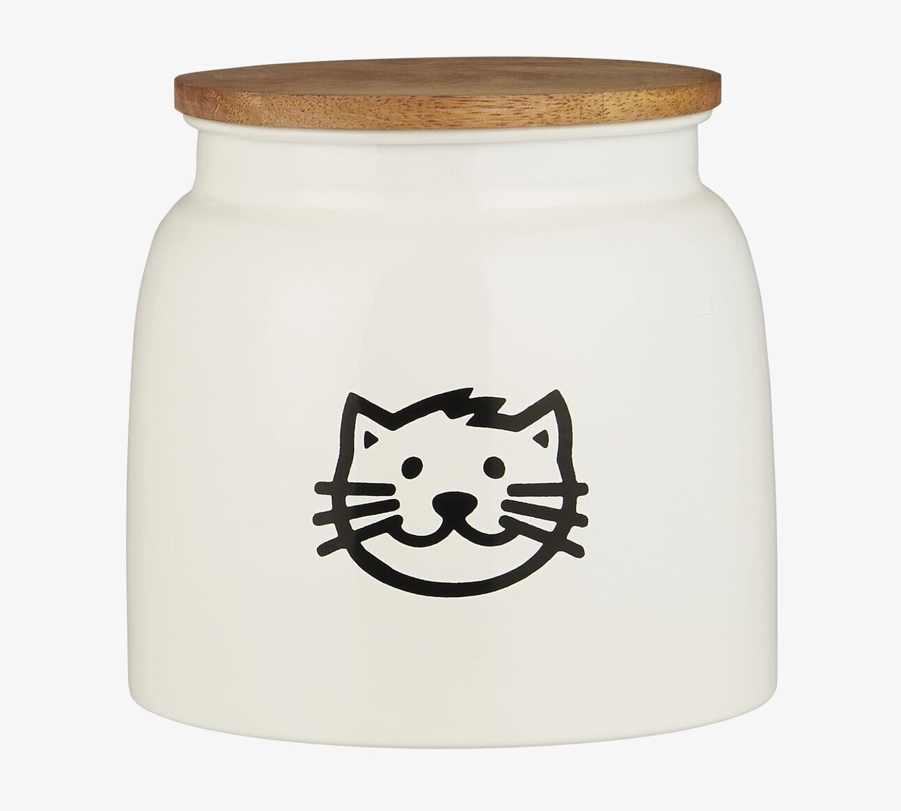 Förvaringsburk Kattmat Vit från IB Laursen med trälock