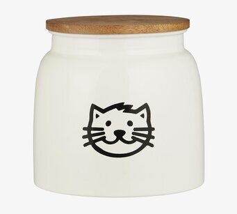 Förvaringsburk Kattmat Vit från IB Laursen med trälock