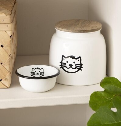Förvaringsburk Kattmat Vit från IB Laursen med kattmotiv
