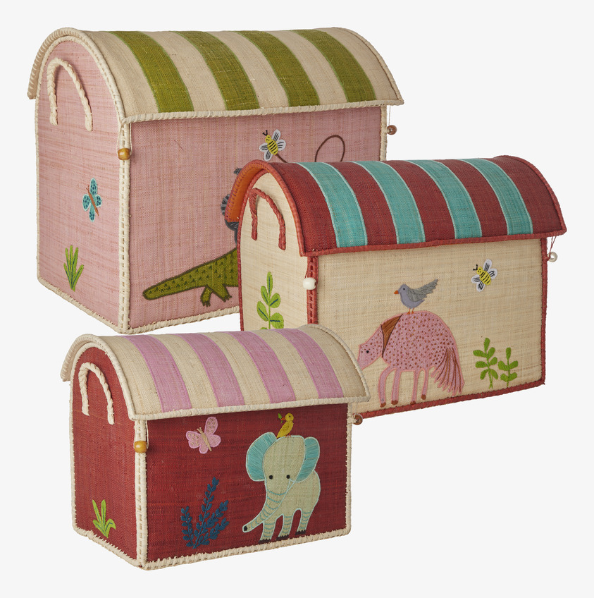 Förvaringskorg Sweet Jungle Theme från Rice i tre storlekar