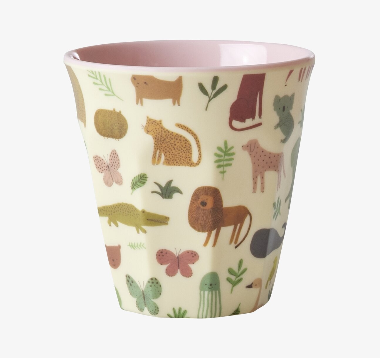 Liten Mugg Sweet Jungle Print Pink från Rice med djungelmönster