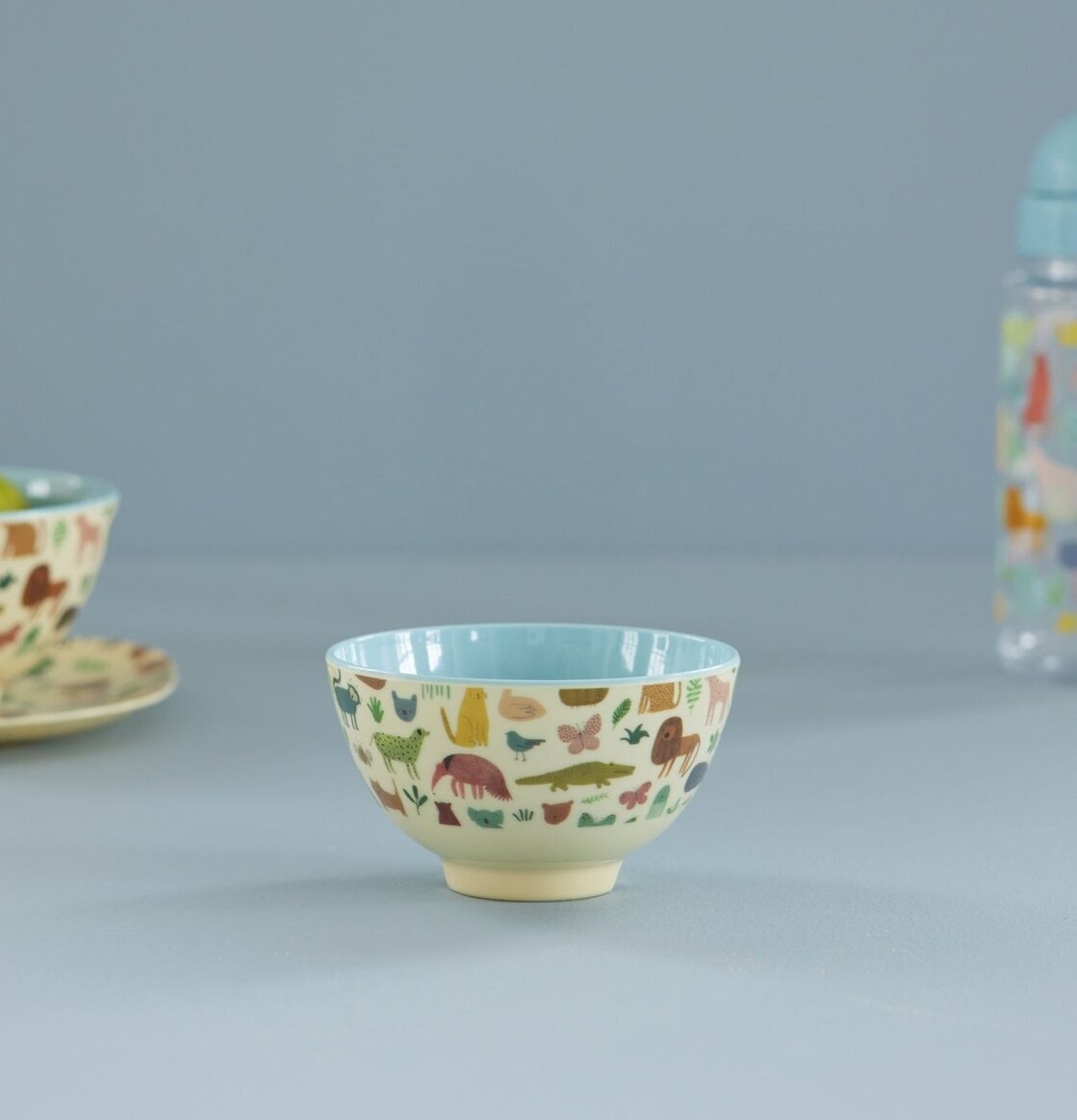 Liten Skål Sweet Jungle Print Dusty Blue från Rice