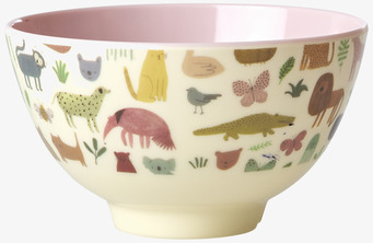 Liten Skål Sweet Jungle Print Pink från Rice i melamin