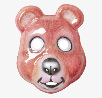 Partymask - Vilda Djur från Rice, glansig och detaljrik