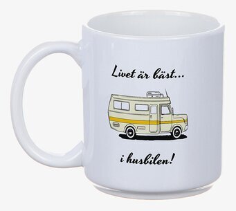 Mugg - Livet Är Bäst I Husbilen! Gul från Different Design