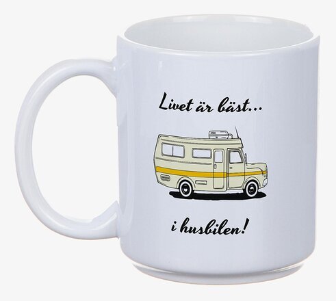 Mugg - Livet Är Bäst I Husbilen! Gul från Different Design