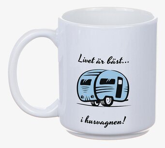 Mugg - Livet Är Bäst I Husvagnen! Blå från Different Design