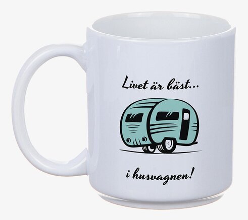 Mugg - Livet Är Bäst I Husvagnen! Grön från Different Design