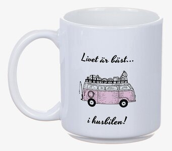 Mugg - Livet Är Bäst I Husbilen! Rosa från Different Design