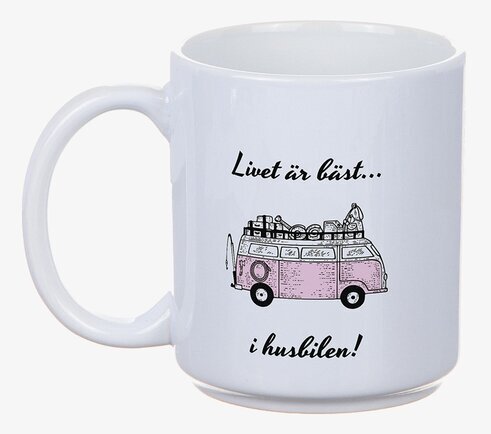 Mugg - Livet Är Bäst I Husbilen! Rosa från Different Design