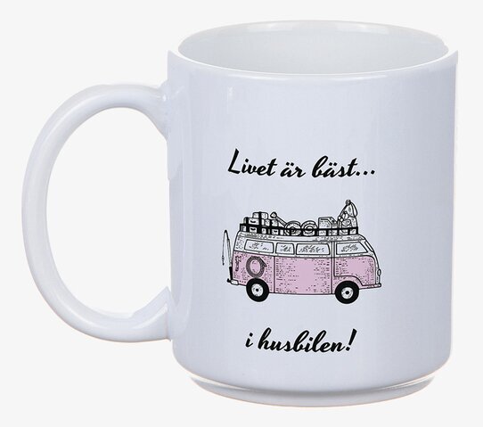Mugg - Livet Är Bäst I Husbilen! Rosa från Different Design