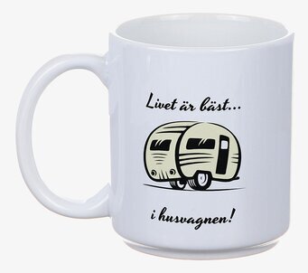 Mugg - Livet Är Bäst I Husvagnen! Gul från Different Design