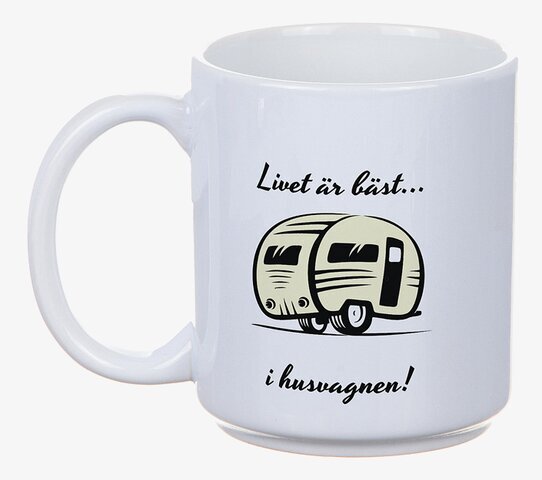 Mugg - Livet Är Bäst I Husvagnen! Gul från Different Design